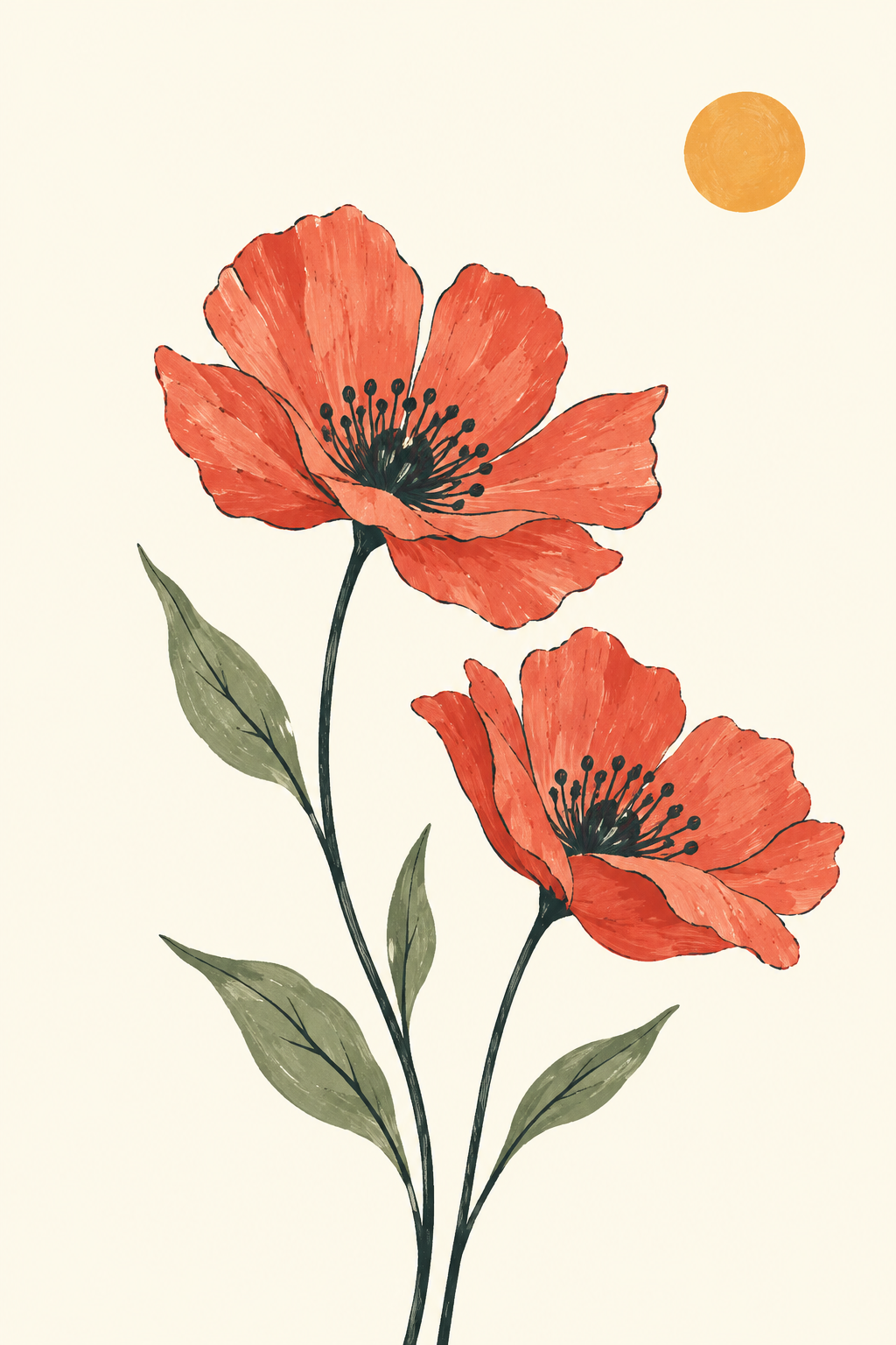 Original floral illustration used in both CasePop editor previews
